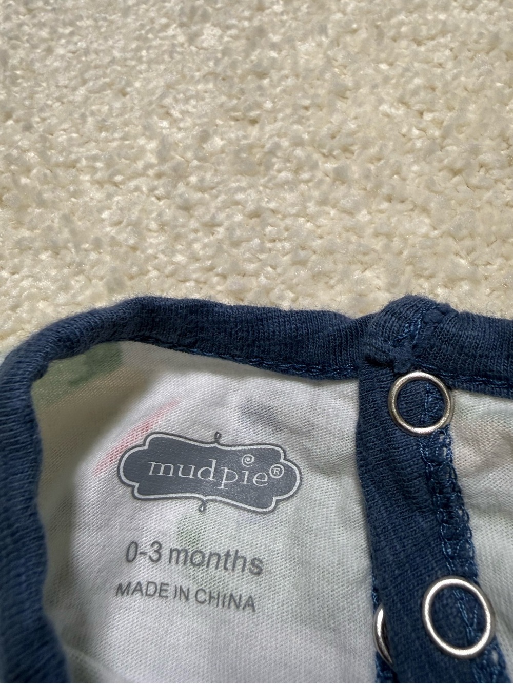 Mud Pie Baby Golf Cart Sleep Gown 100% Cotton Newborn 0-3 Months - Picture 6 of 8